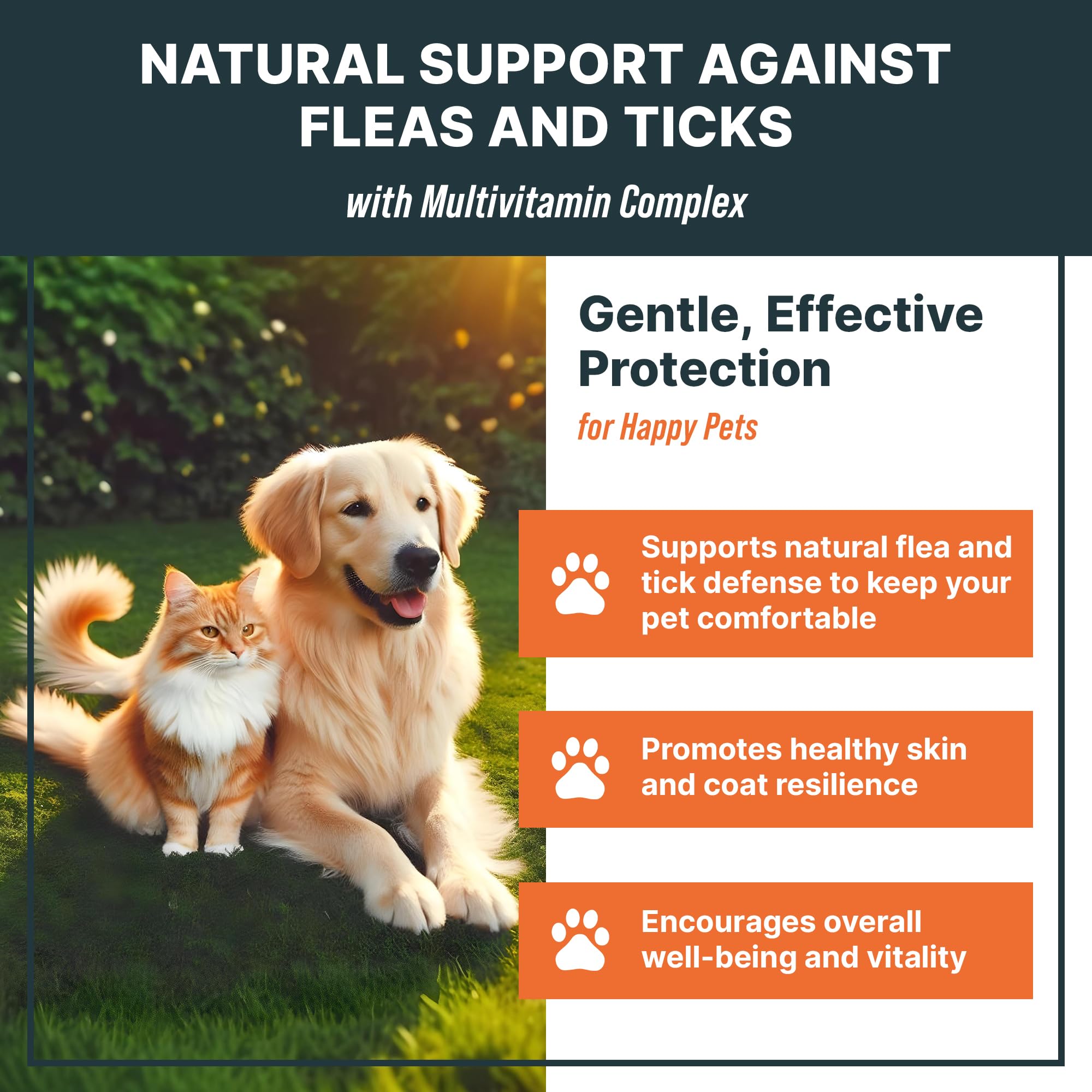 Flea and Tick Oral Prevention Support & Treatment for Dogs and Cats ...